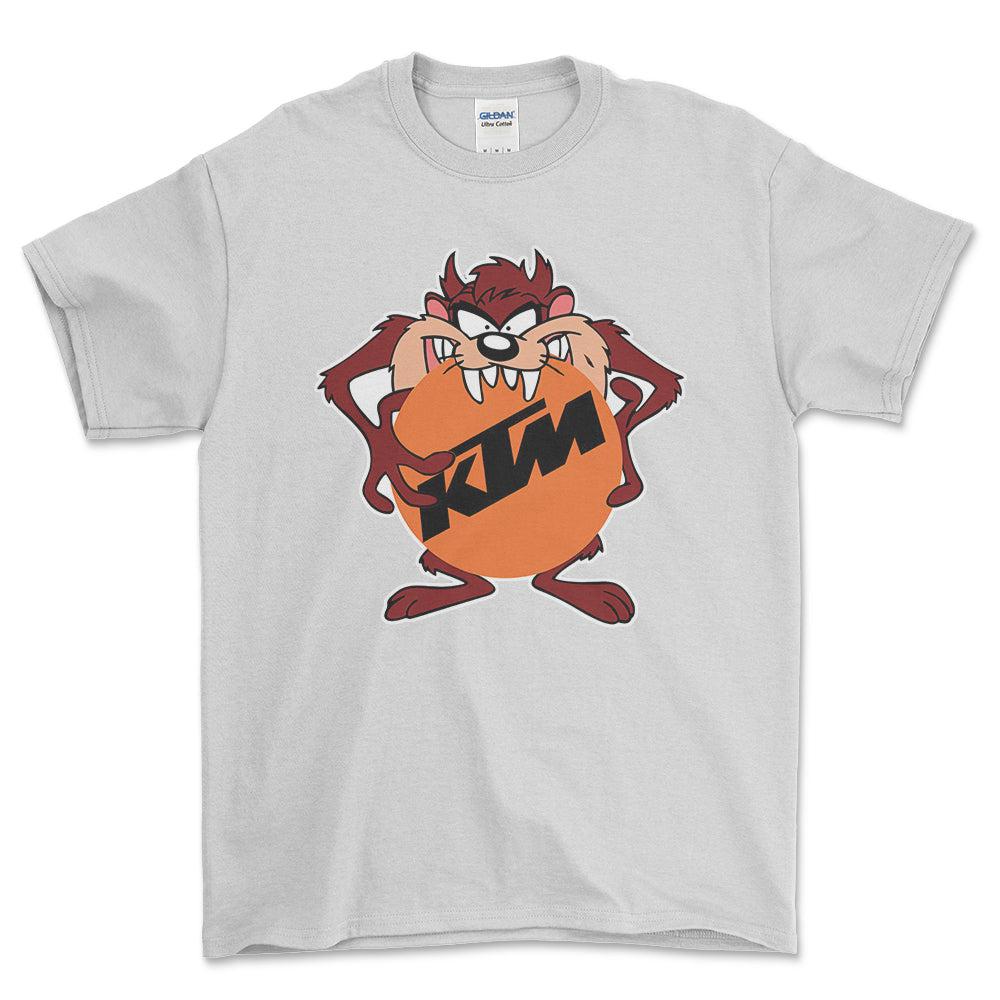 KTM TAZ Unisex T-Shirt , Bomuld-Beklædning-KTM-Hvid-S-Forside-Garage Culture Shop- garage - man cave - merchandise