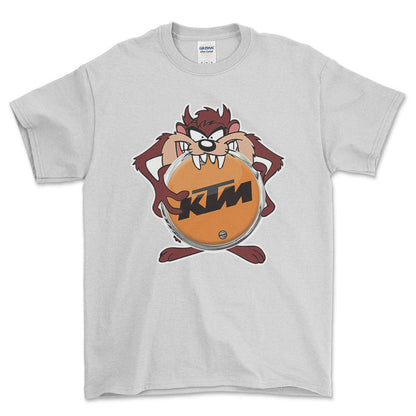 KTM TAZ Unisex T-Shirt , Bomuld-Beklædning-KTM-Hvid-S-Forside-Garage Culture Shop- garage - man cave - merchandise