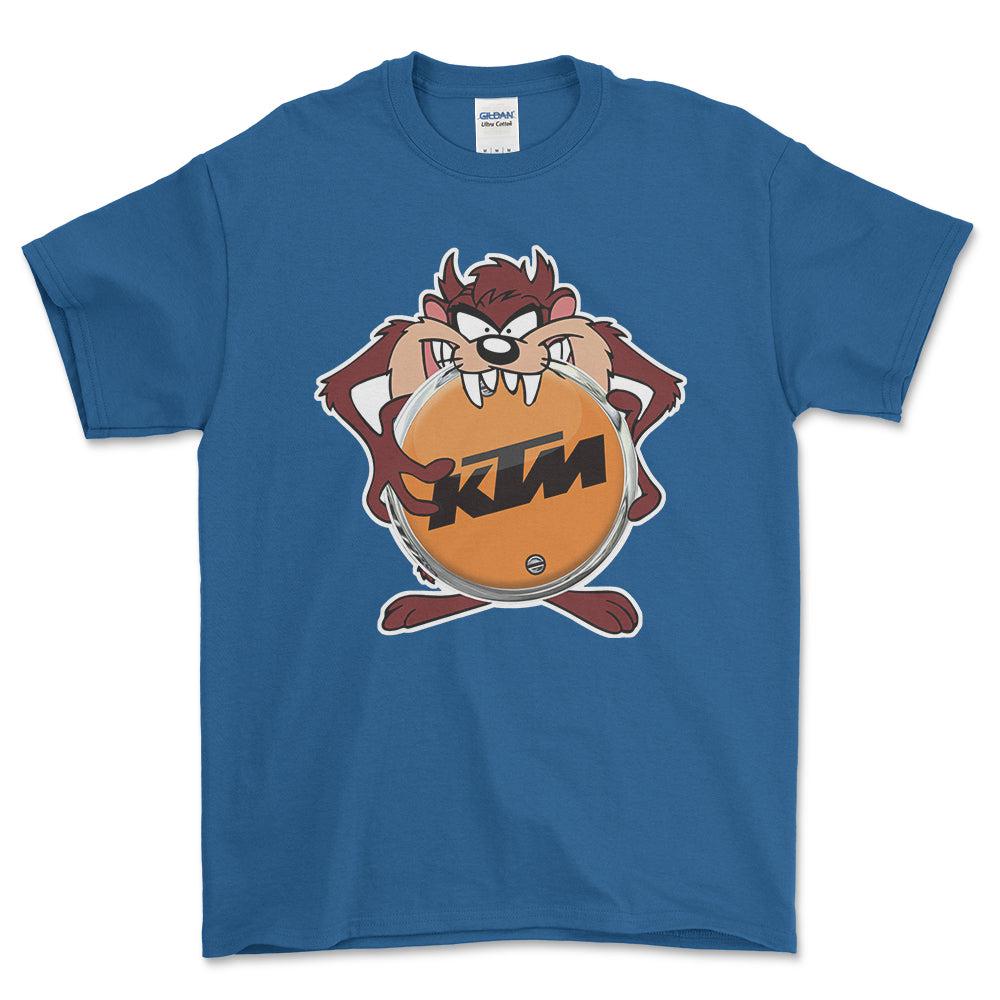 KTM TAZ Unisex T-Shirt , Bomuld-Beklædning-KTM-Blå Royal-S-Forside-Garage Culture Shop- garage - man cave - merchandise