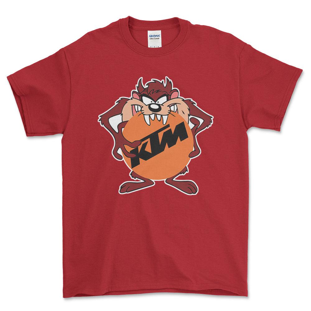 KTM TAZ Unisex T-Shirt , Bomuld-Beklædning-KTM-Rød-S-Forside-Garage Culture Shop- garage - man cave - merchandise