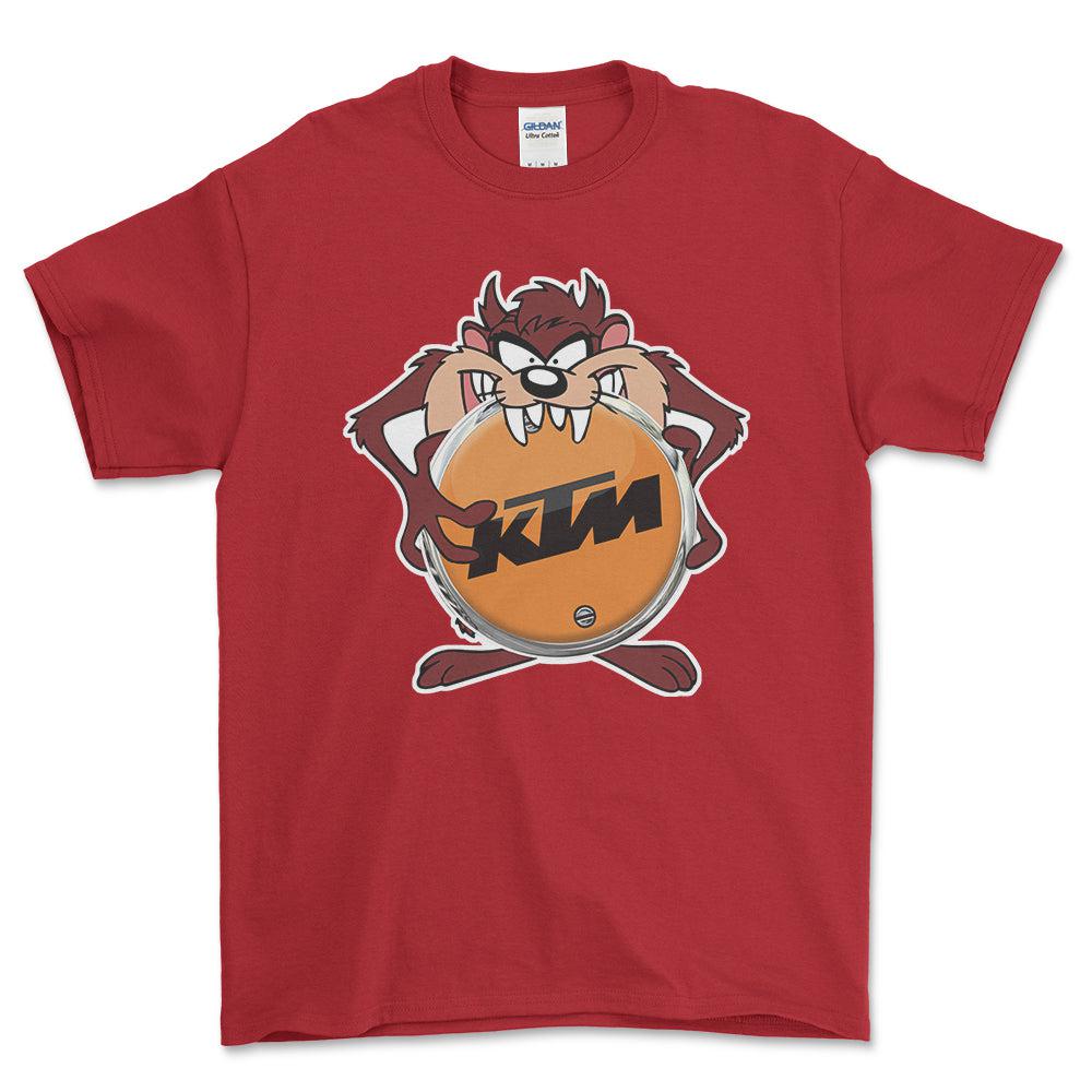 KTM TAZ Unisex T-Shirt , Bomuld-Beklædning-KTM-Rød-S-Forside-Garage Culture Shop- garage - man cave - merchandise