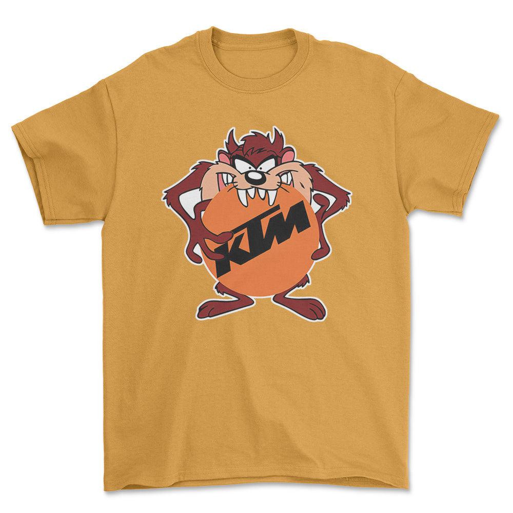 KTM TAZ Unisex T-Shirt , Bomuld-Beklædning-KTM-Guld-S-Forside-Garage Culture Shop- garage - man cave - merchandise