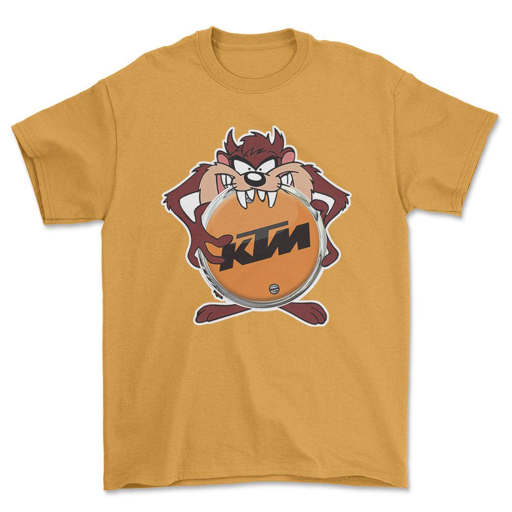 KTM TAZ Unisex T-Shirt , Bomuld-Beklædning-KTM-Guld-S-Forside-Garage Culture Shop- garage - man cave - merchandise