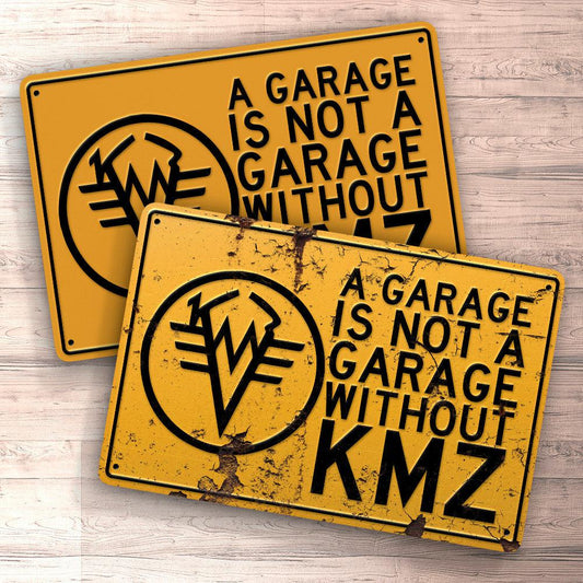 Kmz A Garage Is Not A Garage Without Kmz Skilte, Musemåtte, Dørmåtte-Skilte-KMZ-Garage Culture Shop- garage - man cave - merchandise