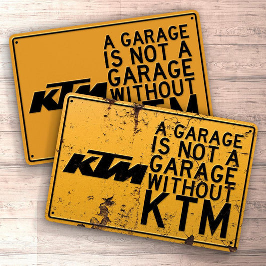 Ktm A Garage Is Not A Garage Without Ktm Skilte, Musemåtte, Dørmåtte-Skilte-KTM-Garage Culture Shop- garage - man cave - merchandise