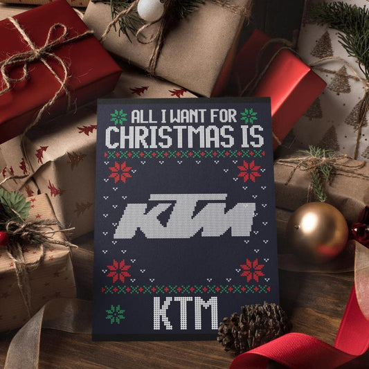 Ktm Juleskilte All I Want For Christmas Is Skilte, Musemåtte, Dørmåtte-Skilte-KTM-Garage Culture Shop- garage - man cave - merchandise