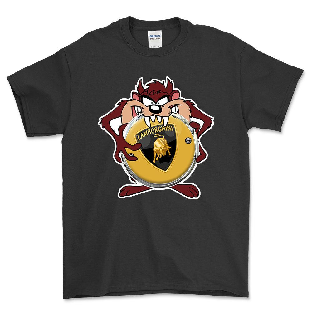 Lamborghini TAZ Unisex T-Shirt , Bomuld-Beklædning-Lamborghini-Sort-S-Forside-Garage Culture Shop- garage - man cave - merchandise