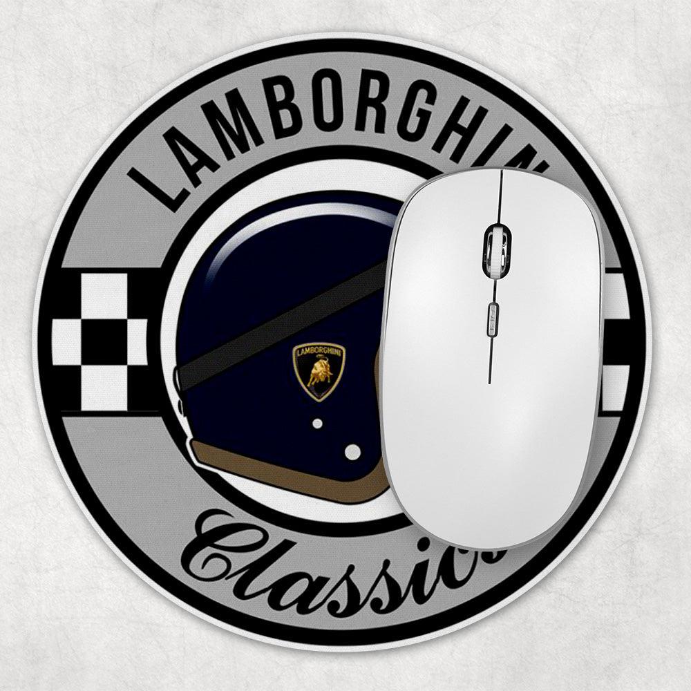 Lamborgini Classics Runde Skilte , Musemåtte Rundt , Kop Underlag, Underlagssæt-Runde Skilte-Lamborghini-Garage Culture Shop- garage - man cave - merchandise