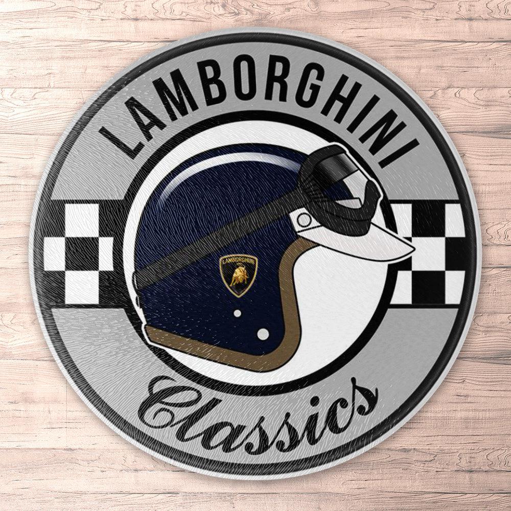 Lamborgini Classics Runde Skilte , Musemåtte Rundt , Kop Underlag, Underlagssæt-Runde Skilte-Lamborghini-Garage Culture Shop- garage - man cave - merchandise