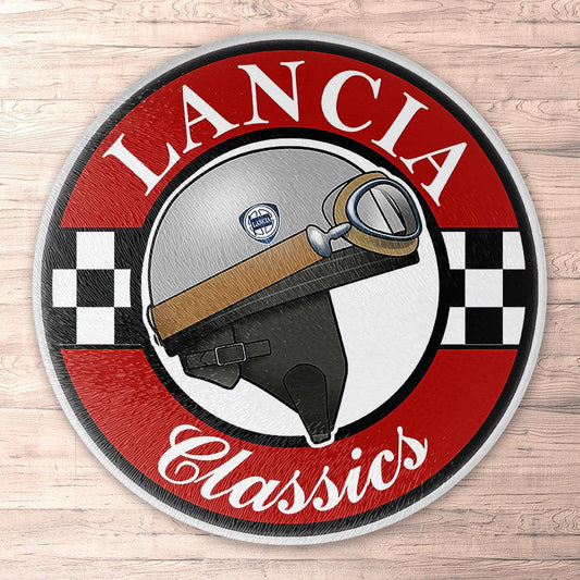 Lancia Classics Runde Skilte , Musemåtte Rundt , Kop Underlag, Underlagssæt-Runde Skilte-Lancia-Garage Culture Shop- garage - man cave - merchandise