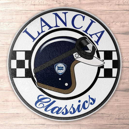 Lancia Classics Runde Skilte , Musemåtte Rundt , Kop Underlag, Underlagssæt-Runde Skilte-Lancia-Garage Culture Shop- garage - man cave - merchandise