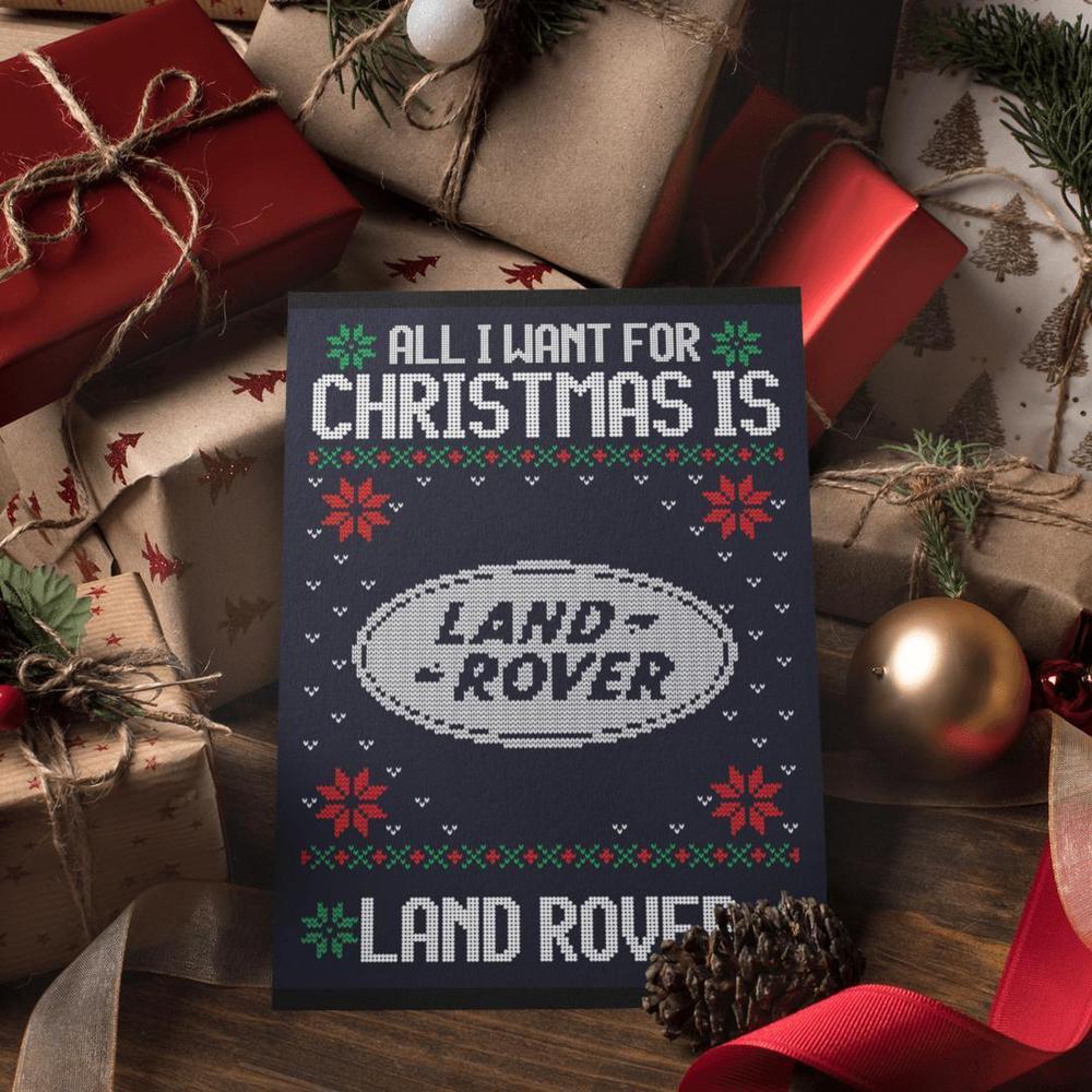 Land Rover Juleskilte All I Want For Christmas Is Skilte, Musemåtte, Dørmåtte-Skilte-Land Rover-Garage Culture Shop- garage - man cave - merchandise