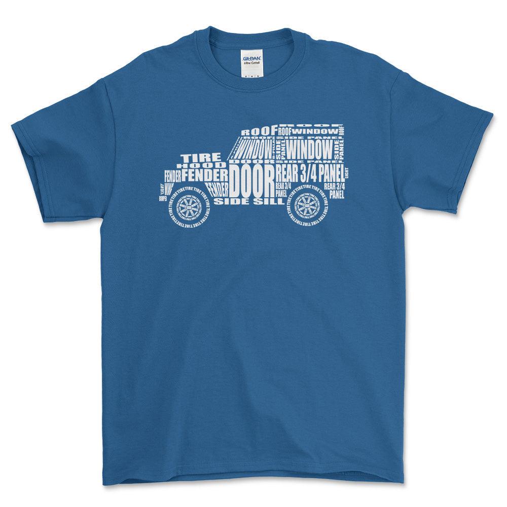 Land Rover Series 1 Unisex T-Shirt , Bomuld-Beklædning-Land Rover-Blå Royal-S-Forside-Garage Culture Shop- garage - man cave - merchandise