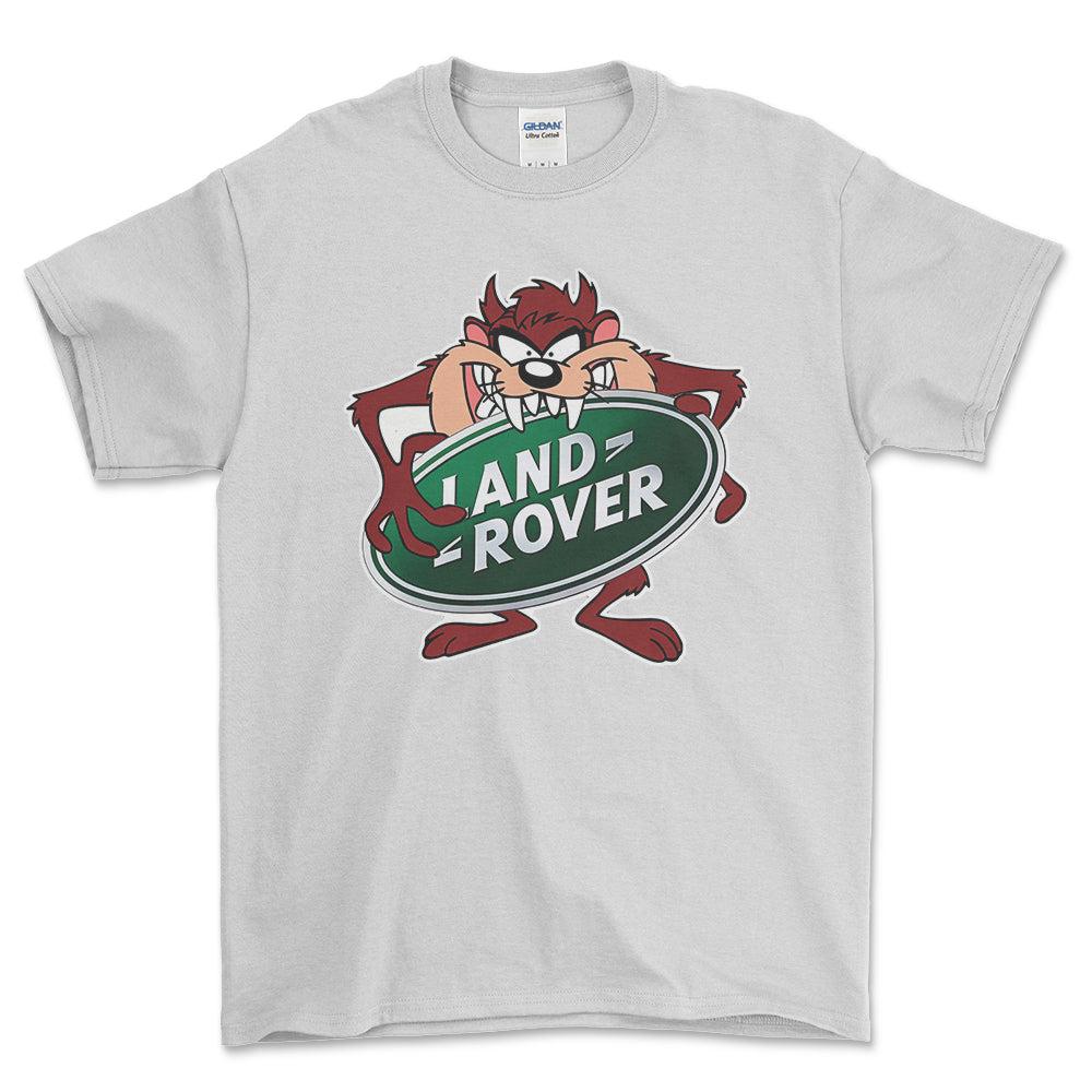 Land Rover TAZ Unisex T-Shirt , Bomuld-Beklædning-Land Rover-Hvid-S-Forside-Garage Culture Shop- garage - man cave - merchandise