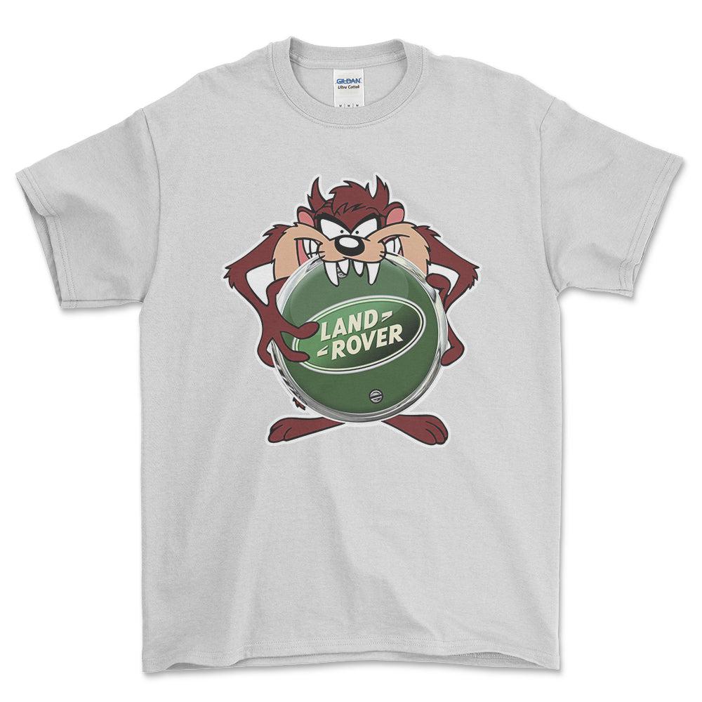 Land Rover TAZ Unisex T-Shirt , Bomuld-Beklædning-Land Rover-Hvid-S-Forside-Garage Culture Shop- garage - man cave - merchandise