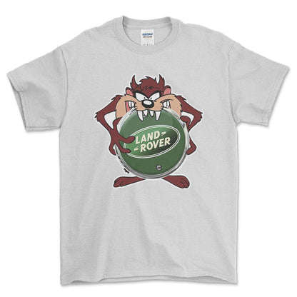 Land Rover TAZ Unisex T-Shirt , Bomuld-Beklædning-Land Rover-Hvid-S-Forside-Garage Culture Shop- garage - man cave - merchandise