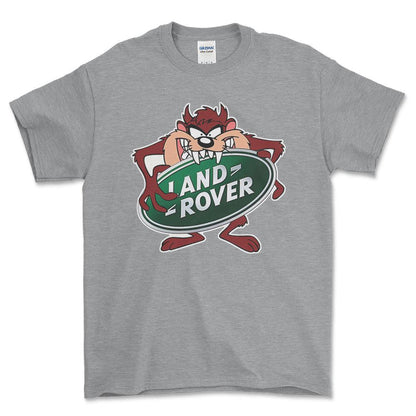 Land Rover TAZ Unisex T-Shirt , Bomuld-Beklædning-Land Rover-Grå Sport-S-Forside-Garage Culture Shop- garage - man cave - merchandise