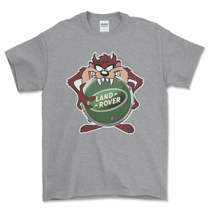 Land Rover TAZ Unisex T-Shirt , Bomuld-Beklædning-Land Rover-Grå Sport-S-Forside-Garage Culture Shop- garage - man cave - merchandise