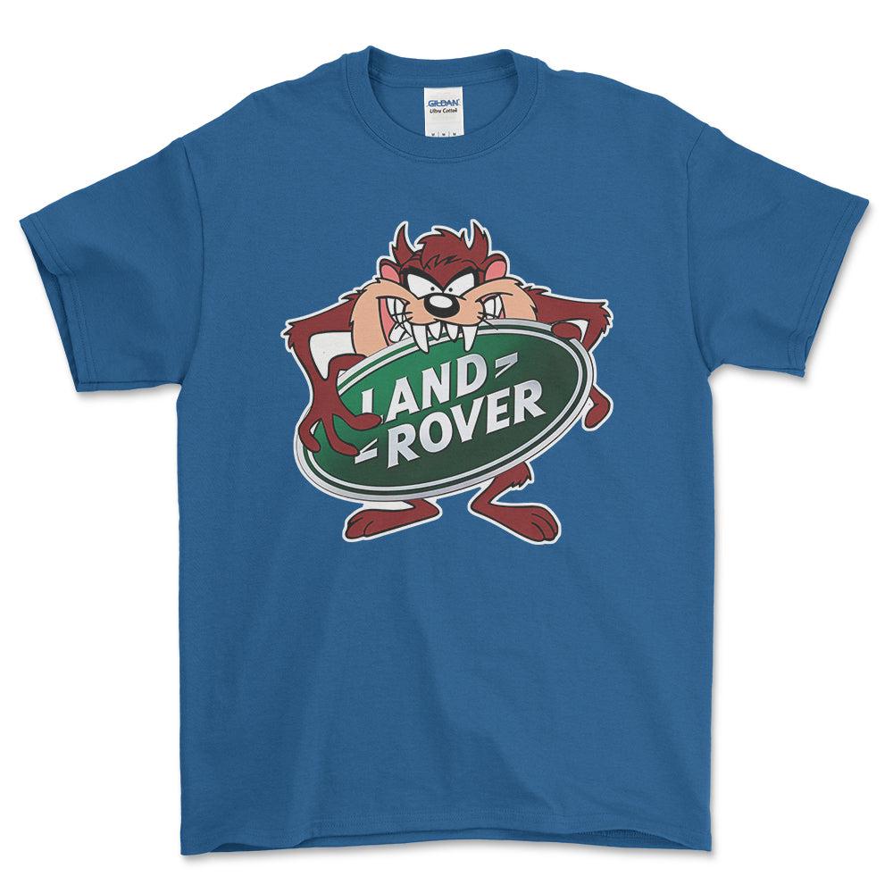 Land Rover TAZ Unisex T-Shirt , Bomuld-Beklædning-Land Rover-Blå Royal-S-Forside-Garage Culture Shop- garage - man cave - merchandise