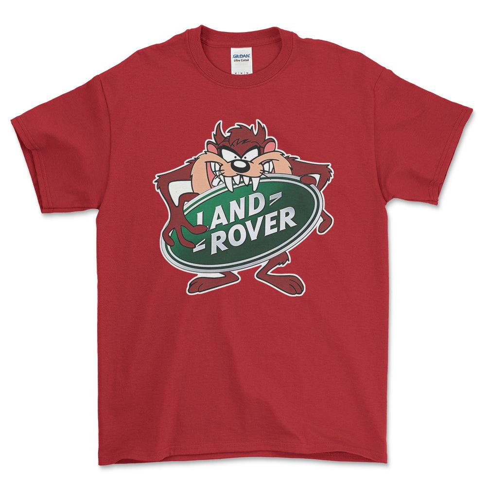 Land Rover TAZ Unisex T-Shirt , Bomuld-Beklædning-Land Rover-Rød-S-Forside-Garage Culture Shop- garage - man cave - merchandise