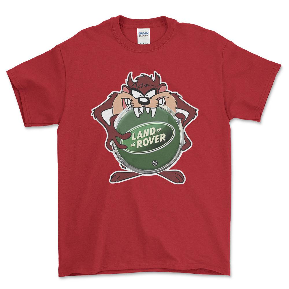 Land Rover TAZ Unisex T-Shirt , Bomuld-Beklædning-Land Rover-Rød-S-Forside-Garage Culture Shop- garage - man cave - merchandise