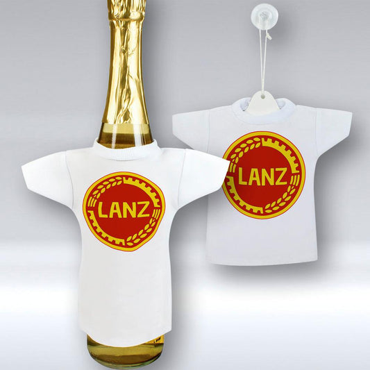 Lanz - Mini T-shirt Et unikt biltilbehør og flaskecover med din billede, tekst. design-MiniTshirt-Lanz-Garage Culture Shop- garage - man cave - merchandise