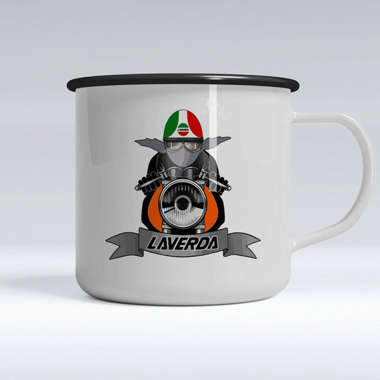 Laverda Biker Emaljekrus-Krus-Laverda-Garage Culture Shop- garage - man cave - merchandise