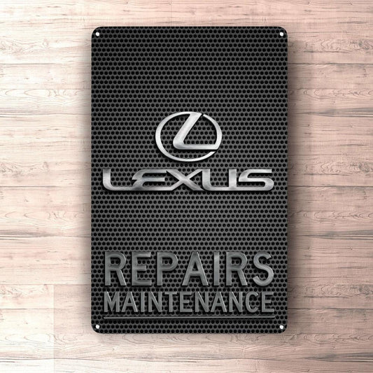 Lexus Repairs Maintenance Skilte, Musemåtte, Dørmåtte-Skilte-Lexus-Garage Culture Shop- garage - man cave - merchandise