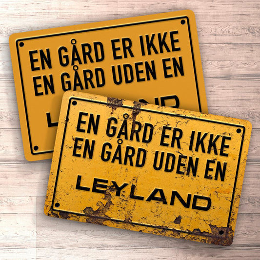 Leyland En Gård Er Ikke En Gård Uden En Leyland Skilte, Musemåtte, Dørmåtte-Skilte-Leyland-Garage Culture Shop- garage - man cave - merchandise