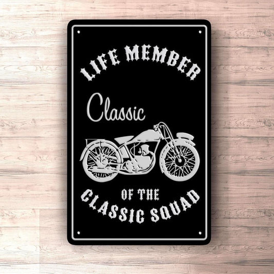 Life Member Of The Classic Squad Skilte, Musemåtte, Dørmåtte-Skilte-Life Member-Garage Culture Shop- garage - man cave - merchandise