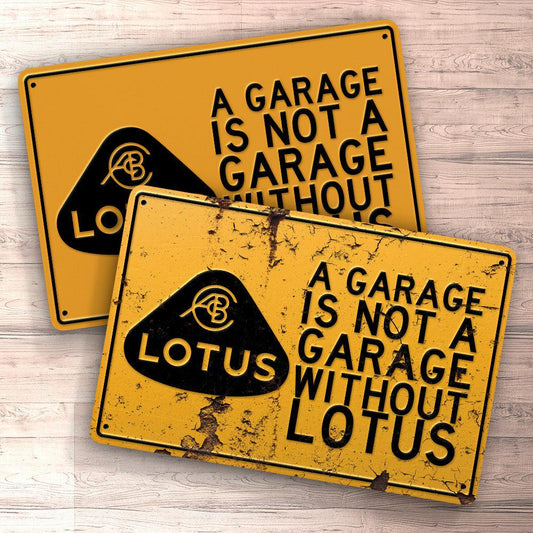 Lotus A Garage Is Not A Garage Without Lotus Skilte, Musemåtte, Dørmåtte-Skilte-Lotus-Garage Culture Shop- garage - man cave - merchandise