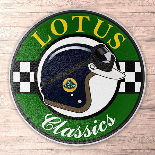 Lotus Classics Runde Skilte , Musemåtte Rundt , Kop Underlag, Underlagssæt-Runde Skilte-Lotus-Garage Culture Shop- garage - man cave - merchandise