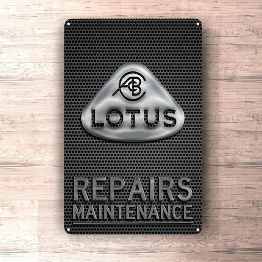 Lotus Repairs Maintenance Skilte, Musemåtte, Dørmåtte-Skilte-Lotus-Garage Culture Shop- garage - man cave - merchandise