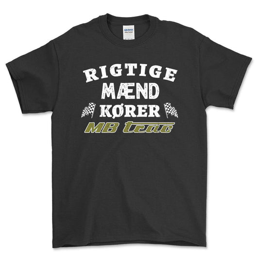 MB Trac Rigtige Mænd Kører - Unisex T-Shirt , Bomuld-Beklædning-MB Trac-Sort-S-Forside-Garage Culture Shop- garage - man cave - merchandise