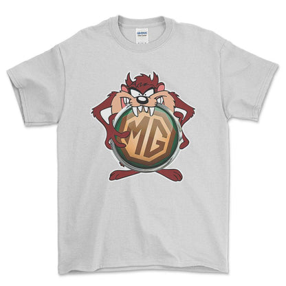 MG TAZ Unisex T-Shirt , Bomuld-Beklædning-MG-Hvid-S-Forside-Garage Culture Shop- garage - man cave - merchandise