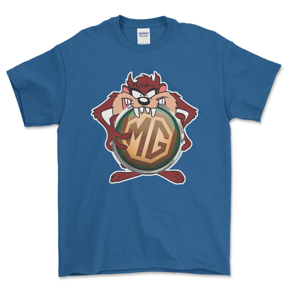 MG TAZ Unisex T-Shirt , Bomuld-Beklædning-MG-Blå Royal-S-Forside-Garage Culture Shop- garage - man cave - merchandise