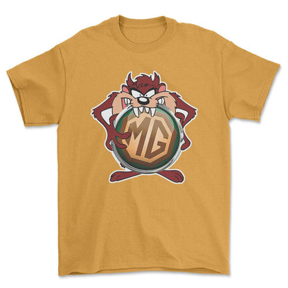 MG TAZ Unisex T-Shirt , Bomuld-Beklædning-MG-Guld-S-Forside-Garage Culture Shop- garage - man cave - merchandise