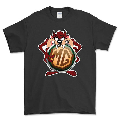 MG TAZ Unisex T-Shirt , Bomuld-Beklædning-MG-Sort-S-Forside-Garage Culture Shop- garage - man cave - merchandise