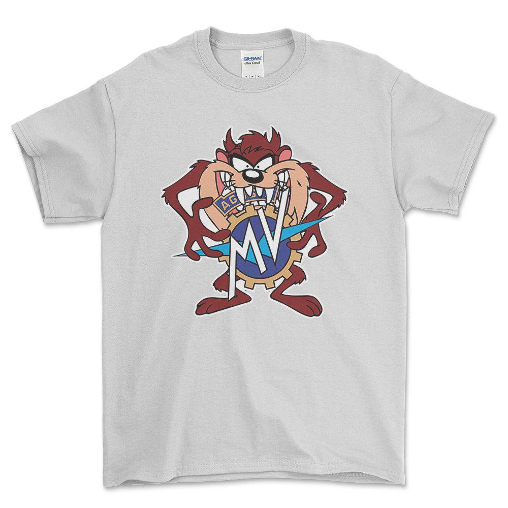 MV Agusta TAZ Unisex T-Shirt , Bomuld-Beklædning-MV Agusta-Hvid-S-Forside-Garage Culture Shop- garage - man cave - merchandise