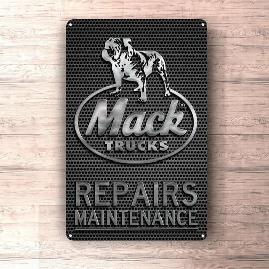 Mack Repairs Maintenance Skilte, Musemåtte, Dørmåtte-Skilte-Mack-Garage Culture Shop- garage - man cave - merchandise