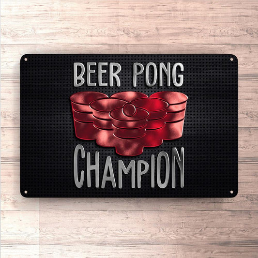 Man Cave Øl - Beer pong Champion - Skilte, Musemåtte, Dørmåtte-Skilte-Funny Garage-Garage Culture Shop- garage - man cave - merchandise