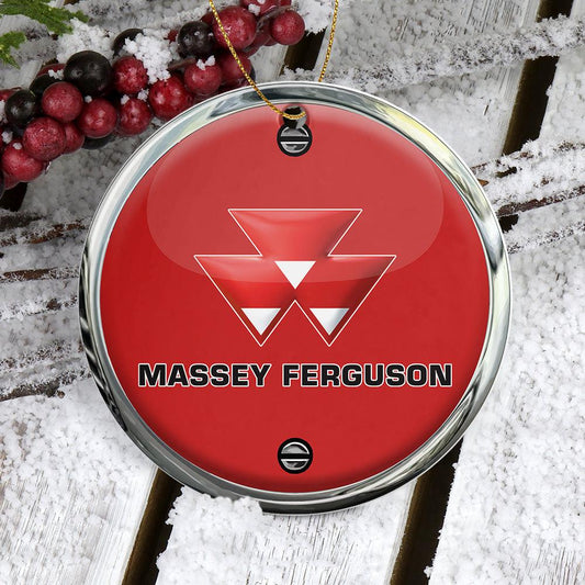 Massey Ferguson Keramisk Juleornament-Julekugle-Massey Ferguson-Garage Culture Shop- garage - man cave - merchandise