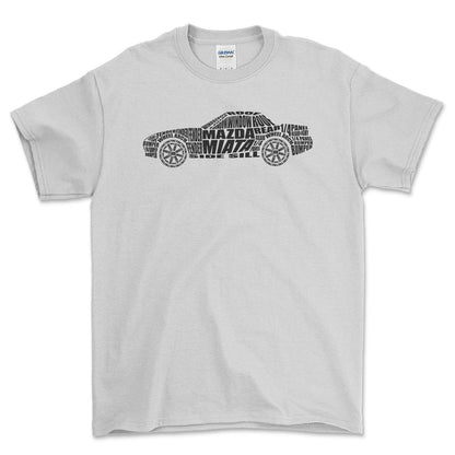 Mazda Miata Unisex T-Shirt , Bomuld-Beklædning-Mazda-Hvid-S-Forside-Garage Culture Shop- garage - man cave - merchandise