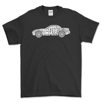 Mazda Miata Unisex T-Shirt , Bomuld-Beklædning-Mazda-Sort-S-Forside-Garage Culture Shop- garage - man cave - merchandise