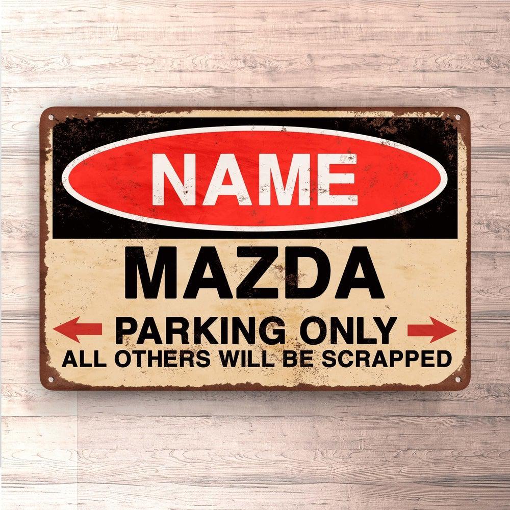 Mazdai - Parking Only - Skilte, Musemåtte, Dørmåtte-Skilte-Mazda-Garage Culture Shop- garage - man cave - merchandise