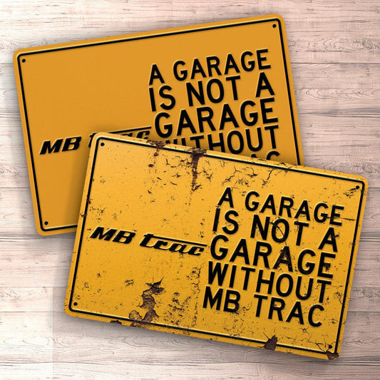 Mb Trac A Garage Is Not A Garage Without Mb Trac Skilte, Musemåtte, Dækkeserviet, Dørmåtte-Skilte-MB Trac-Garage Culture Shop- garage - man cave - merchandise