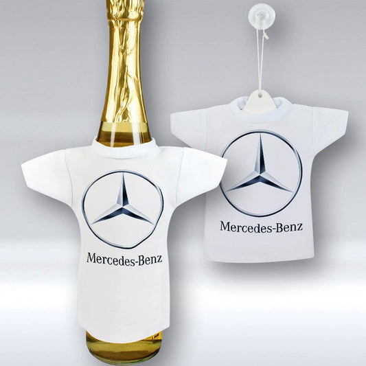 Mercedes - Mini T-shirt Et unikt biltilbehør og flaskecover med din billede, tekst. design-MiniTshirt-Mercedes-Garage Culture Shop- garage - man cave - merchandise