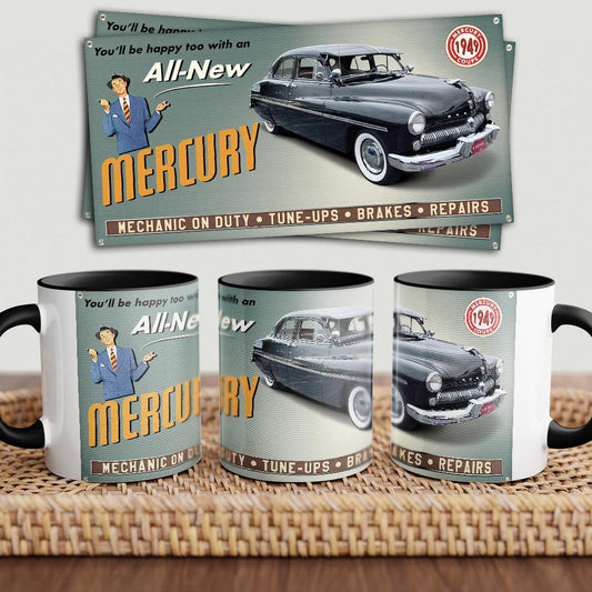 Mercury "To Toner" Vintage Keramisk Krus-Krus-Mercury-Garage Culture Shop- garage - man cave - merchandise