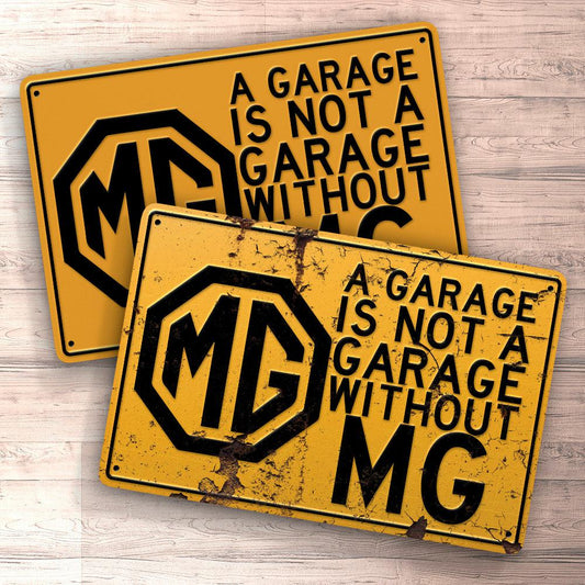 Mg A Garage Is Not A Garage Without Mg Skilte, Musemåtte, Dørmåtte-Skilte-MG-Garage Culture Shop- garage - man cave - merchandise