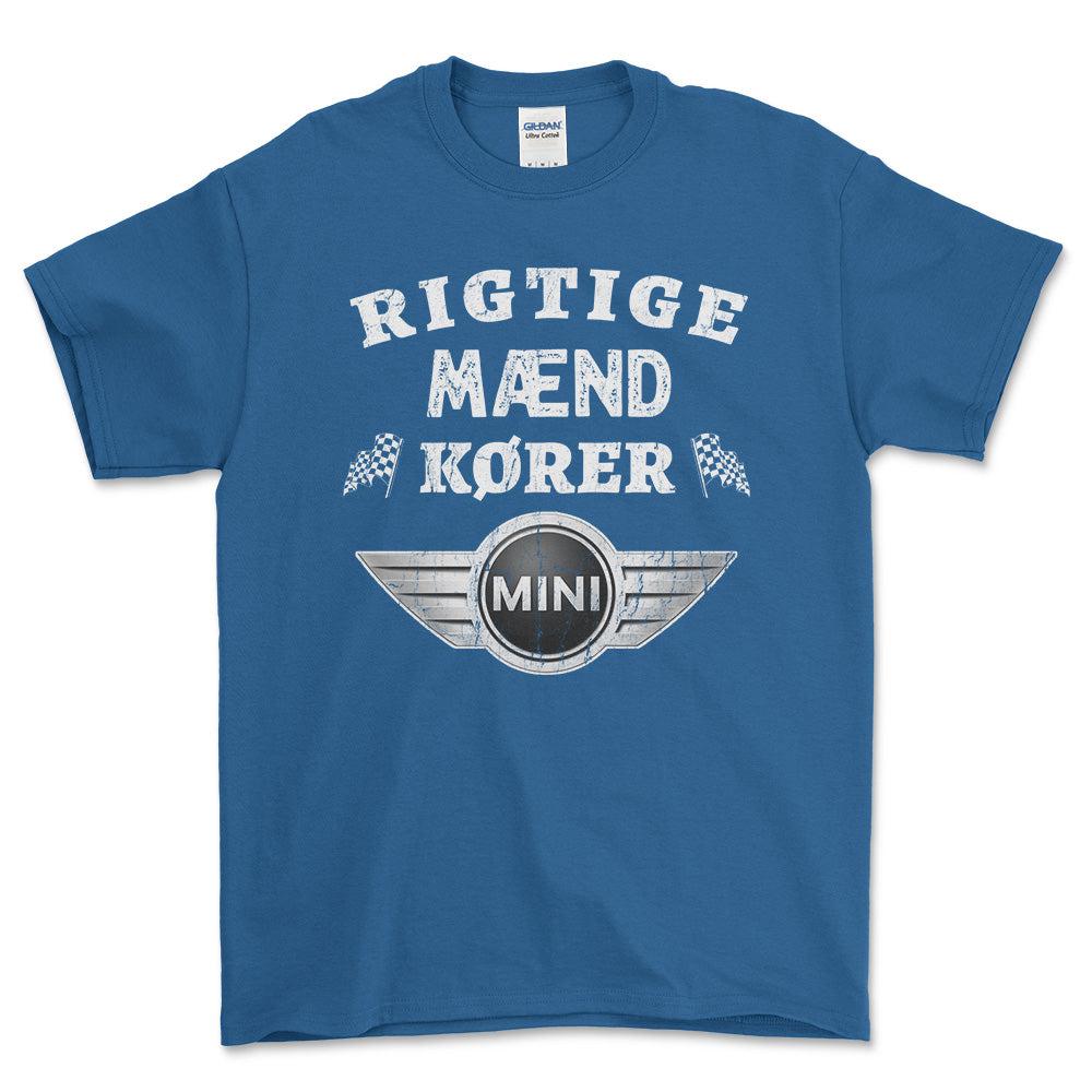 Mini Rigtige Mænd Kører - Unisex T-Shirt , Bomuld-Beklædning-Mini-Blå Royal-S-Forside-Garage Culture Shop- garage - man cave - merchandise